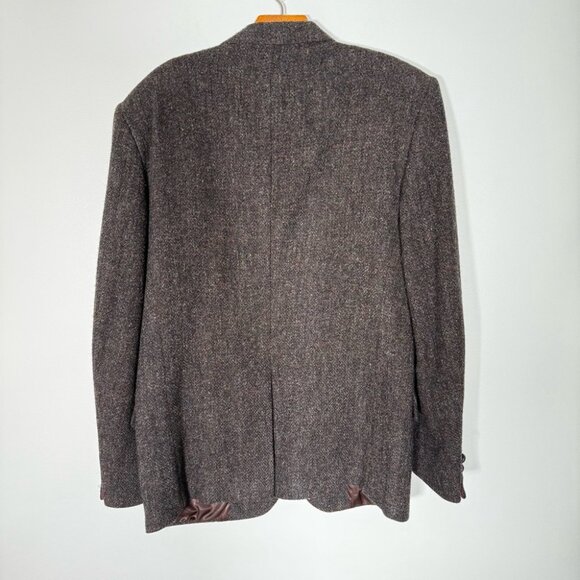 Vintage Harris Tweed Blazer Sport Coat Brown  ~42R - Picture 2 of 8